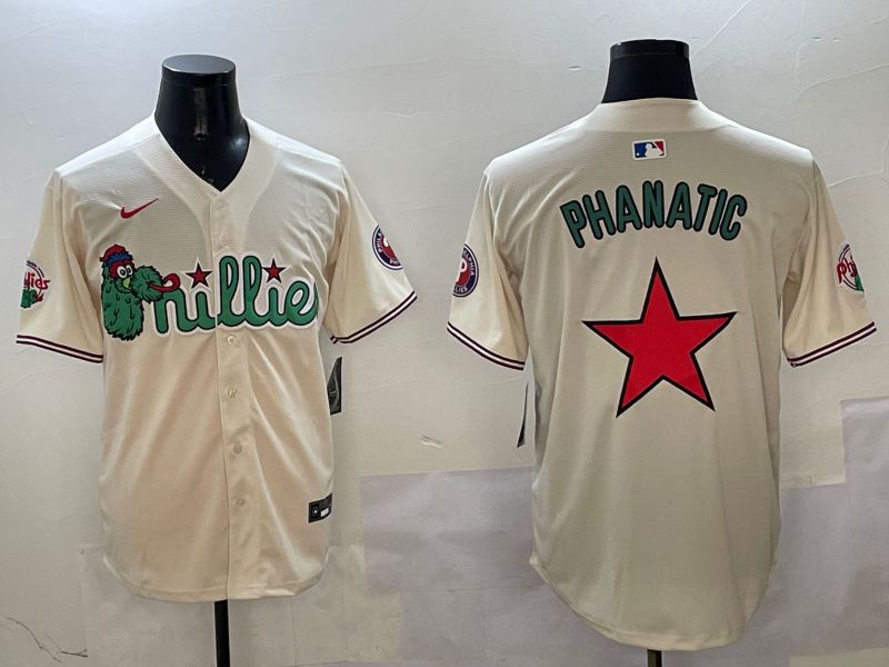 Men Philadelphia Phillies Blank Cream Three generations Joint Name 2025 Nike MLB Jersey style 11